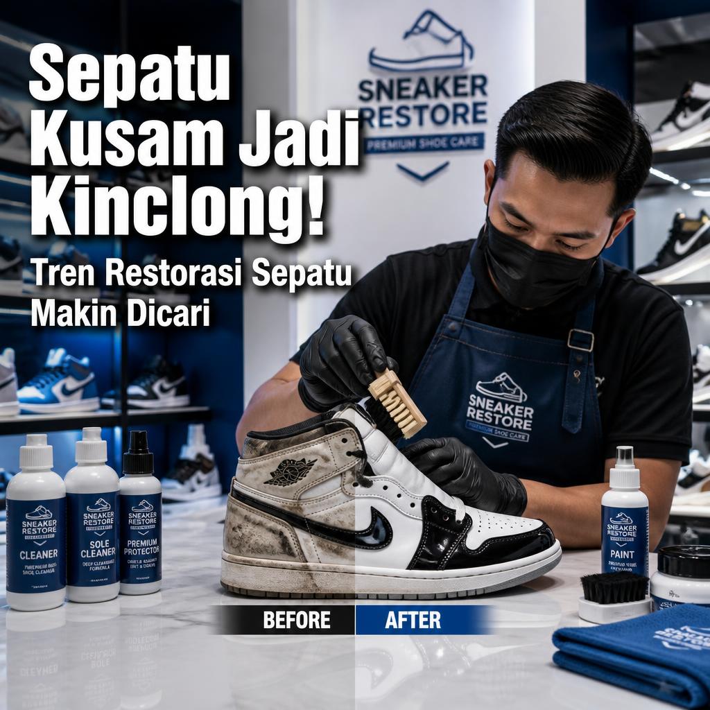Sepatu Kusam Jadi Kinclong! Tren Restorasi Sepatu Makin Dicari