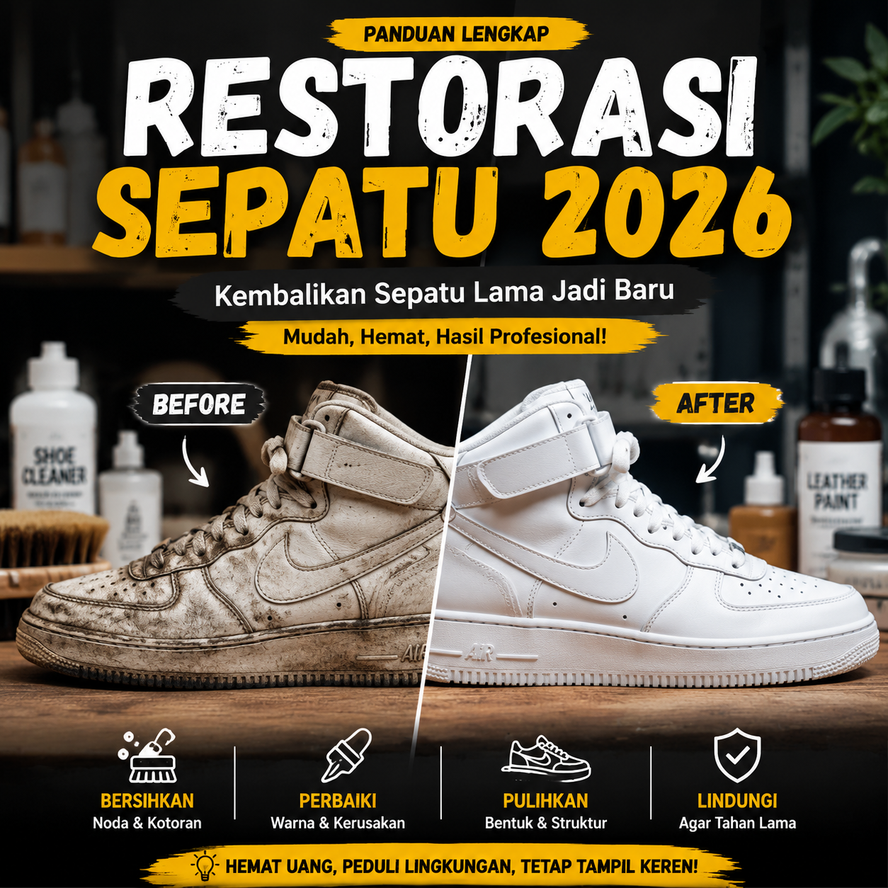 Restorasi Sepatu 2026: Cara Mengembalikan Sepatu Lama Jadi Baru dengan Teknik Mudah dan Hasil Profesional