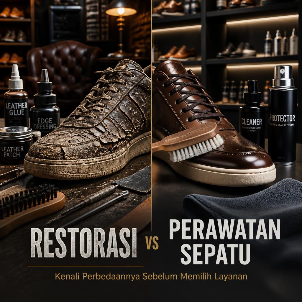 Perbedaan Restorasi dan Perawatan Sepatu yang Wajib Diketahui
