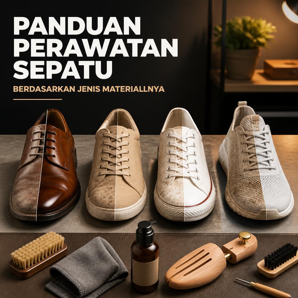 Panduan Perawatan Sepatu Berdasarkan Jenis Materialnya
