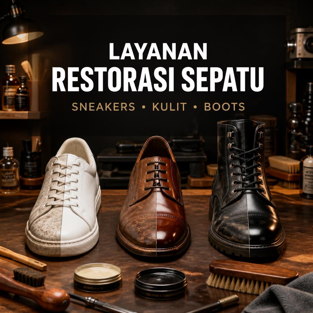 Layanan Restorasi Sepatu untuk Sneakers, Kulit, dan Boots